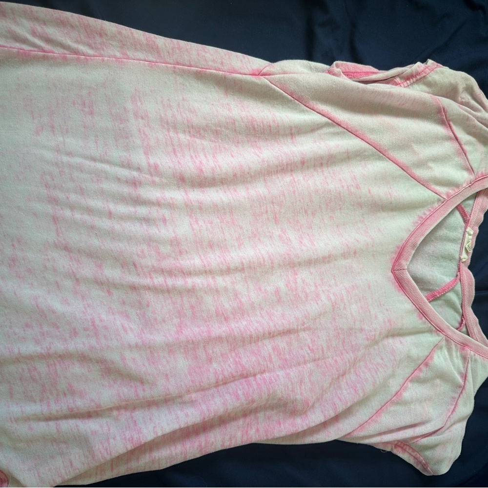 Pink and Cream Short Sleeve Top